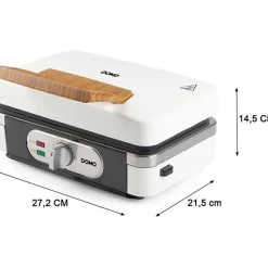 Appareil - Machine a Croque Monsieur Appareil 3-en-1 - DOMO - DO9277C - Croque - gaufre - gril - 1100 W - Blanc