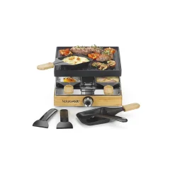 Appareil à raclette 8 personnes 1200w gril Naturamix RAC.WOOD-8