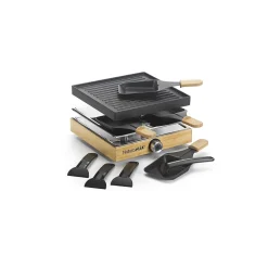Appareil à raclette 8 personnes 1200w gril Naturamix RAC.WOOD-8