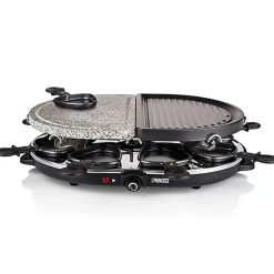 Appareil à raclette 8 personnes 1200w + pierre à griller + gril Princess 162710-01-001