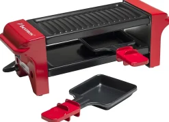 Appareil à raclette 2 personnes 350w + gril noir/rouge Bestron AGR102