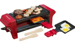 Appareil à raclette 2 personnes 350w + gril noir/rouge Bestron AGR102