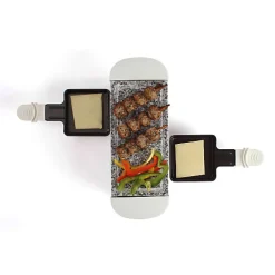 Appareil à raclette & pierrade pour 2 personnes blanc 350W
