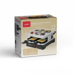 Appareil à raclette & pierre à griller pour 4 personnes 600W
