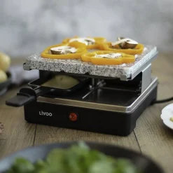 Appareil à raclette & pierre à griller pour 4 personnes 600W