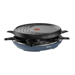 Appareil à raclette 3-en-1 - TEFAL - Colormania - 8 personnes - 1050 W - Bleu acier