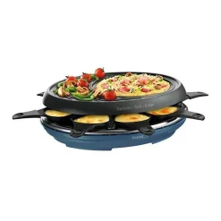 Appareil à raclette 3-en-1 - TEFAL - Colormania - 8 personnes - 1050 W - Bleu acier