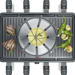 Appareil à raclette et fondue SEVERIN - RG2347 - Jusqu'à 8 personnes - 1400W