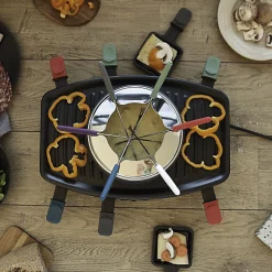 Appareil à raclette et fondue pour 8 personnes 1100W