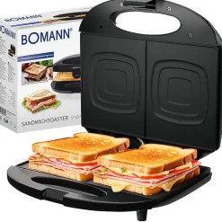 Appareil à Sandwich / Croque-monsieur Noir Bomann ST6074CB-Noir