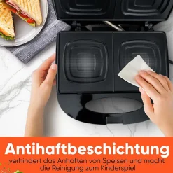 Appareil à Sandwich / Croque-monsieur Noir Bomann ST6074CB-Noir