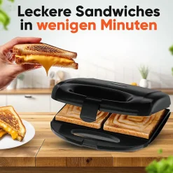 Appareil à Sandwich / Croque-monsieur Noir Bomann ST6074CB-Noir