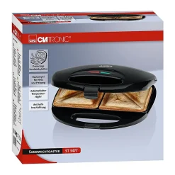 Appareil à Sandwich et Croque Monsieur Clatronic ST 3477 Noir