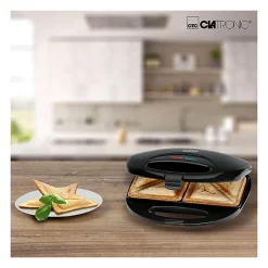 Appareil à Sandwich et Croque Monsieur Clatronic ST 3477 Noir