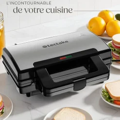 Appareil à sandwichs antiadhésif et résistant à la chaleur 1000W