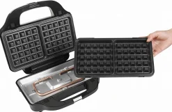 Appareil à sandwichs croque monsieur gaufrier 1500W