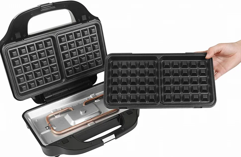 Appareil à sandwichs croque monsieur gaufrier 1500W