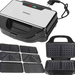 Appareil à sandwichs croque monsieur gaufrier 1500W