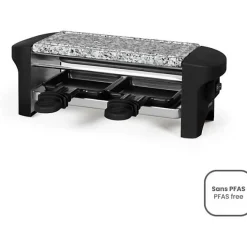 Appareil a Raclette 2 personnes - LIVOO - DOC156N - 350W - 2 personnes - Plateau amovible en granite - Bouton on/off
