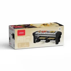 Appareil a Raclette 2 personnes - LIVOO - DOC156N - 350W - 2 personnes - Plateau amovible en granite - Bouton on/off