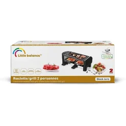 Appareil a raclette - LITTLE BALANCE - Juste nous 2 - 350 W - 2 personnes - Blanc / Noir