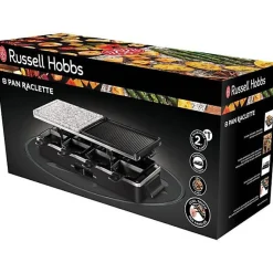 Appareil a Raclette RUSSELL HOBBS - 26280-56 - Jusqu'a 8 personnes - Pierre de Cuisson - Grill Réversible - 1400W