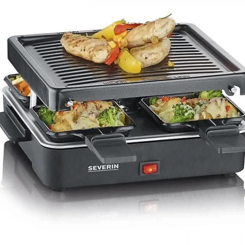 Appareil a Raclette SEVERIN - RG2370 - Jusqu'a 4 personnes - Format compact 21x21cm - 600W