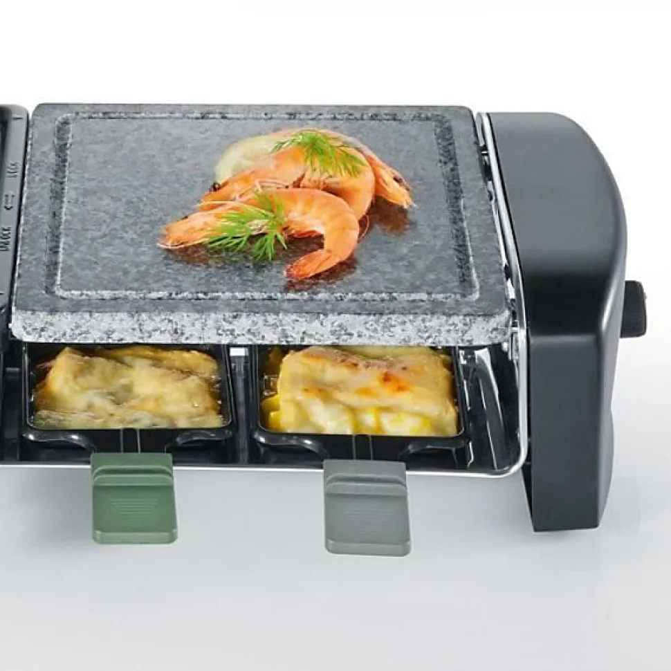 Appareil a Raclette SEVERIN - RG9645 - Jusqu'a 8 personnes - Plaques de cuisson combinées - 1400W