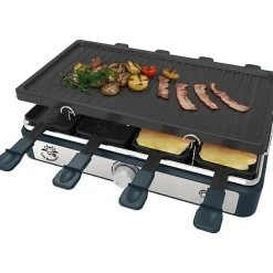 Appareil a raclette rectangulaire - LITTLE BALANCE - Maxi Grill & Cheese - 1400 W - 8 personnes - Meuuh / design poivre