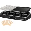 Appareil Raclette Russell Hobbs - 26280-56 - Multifonction 3 en 1 - 8 Personnes - 1400W - Pierre de Cuisson - Grill Réversible