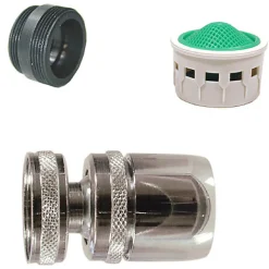 Aérateur sur rotule limiteur de débit 6,5 l/min Femelle 22 x 100 - Mâle 24 x 100 Noyon et Thiebault