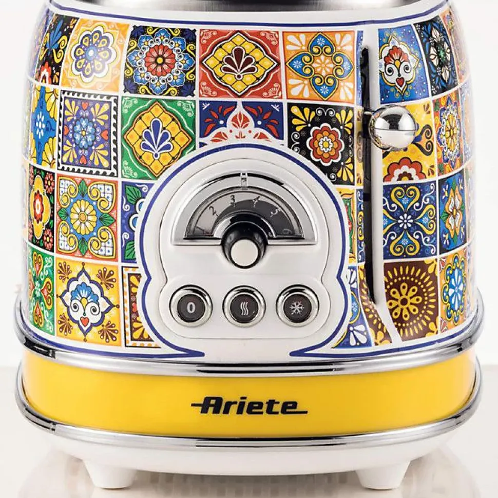 ARIETE Grille-pain Vintage Positano 2 fentes 810W Design Rétro