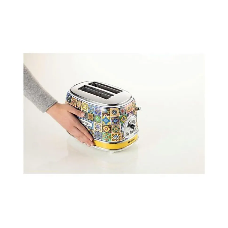 ARIETE Grille-pain Vintage Positano 2 fentes 810W Design Rétro