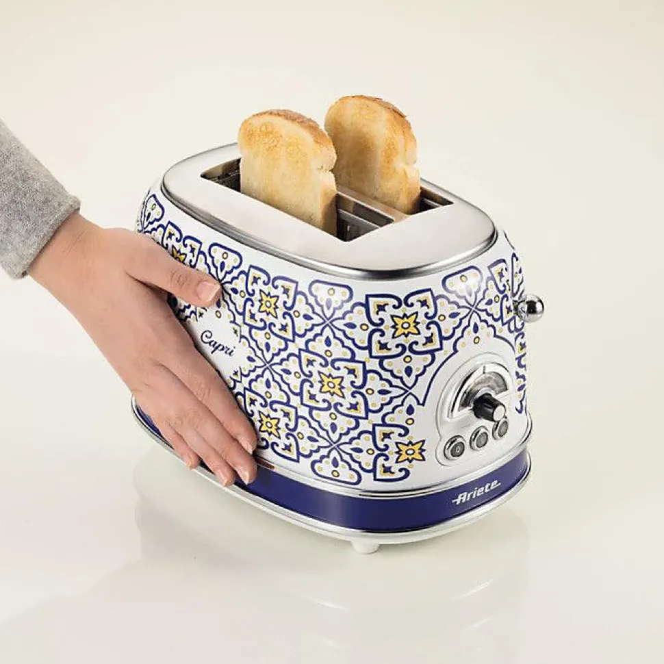 ARIETE Grille-pain Vintage Capri 2 fentes 810W Design Rétro