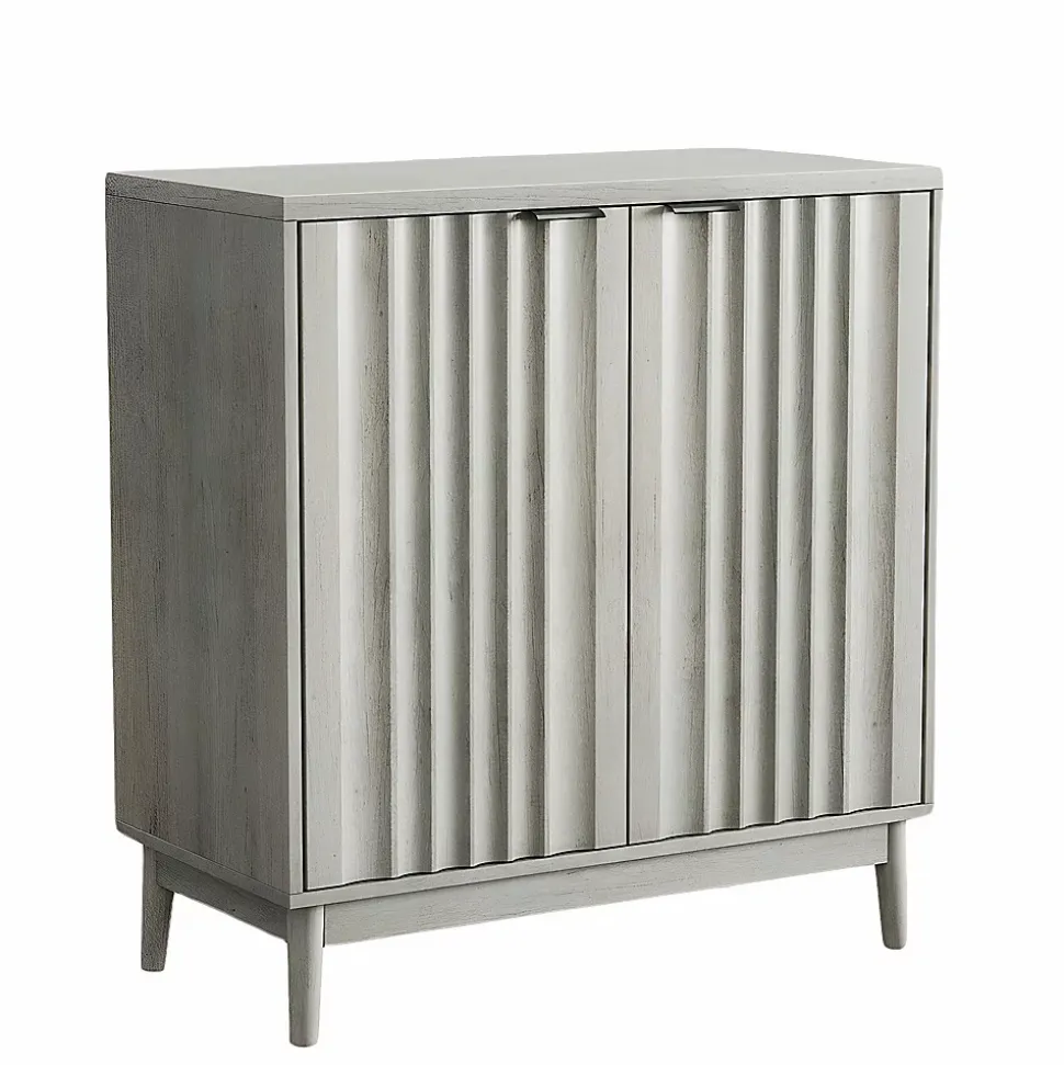 Armoire à bords rainurés, buffet indépendant,armoire en bois,gris,lavable,étagères réglables