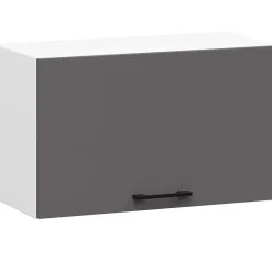 Armoires de cuisine haute AKORD W60 hotte OLIWIA Blanc 60 cm 1 porte couleur Gris Graphite 1 étagère 60x30x29 cm