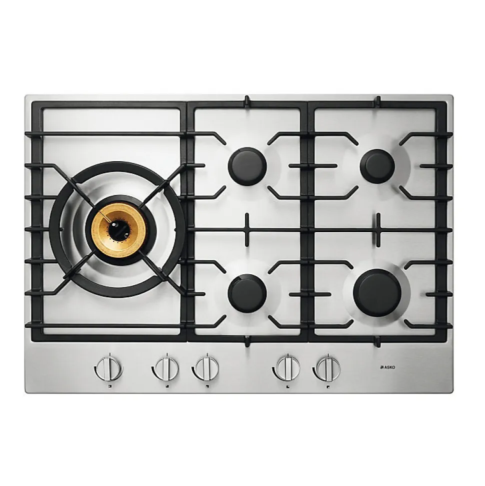 Asko - Plaque gaz encastrable - 5 foyers - 12200 W - 75 cm