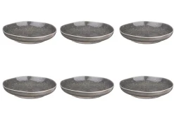 Assiette creuse STELLAR 22,5cm - 6 pièces - Gris béton
