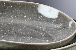 Assiette creuse STELLAR 22,5cm - 6 pièces - Gris béton