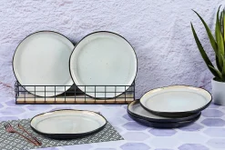Assiette IRIS 26cm - 6 pièces - Blanc ivoire