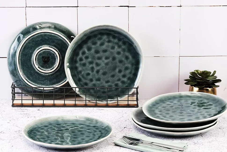 Assiette MOON 28,5cm - 6 pièces - Pétrole