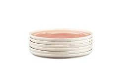 Assiette OXYGEN 21,5cm - 6 pièces - Rose poudre