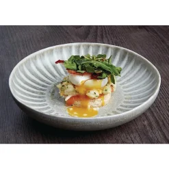 Assiette Restaurant Creuse 220 ou 150 mm Corallite - Lot de 6 - Olympia - Gris - l0.1- L0.1- P0.1- h6.5- Grès