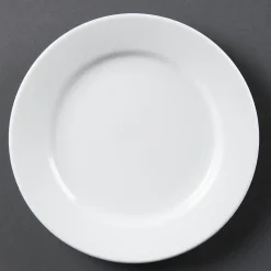 Assiettes à Bord Large Blanches 165( )mm Lot de 12 Olympia