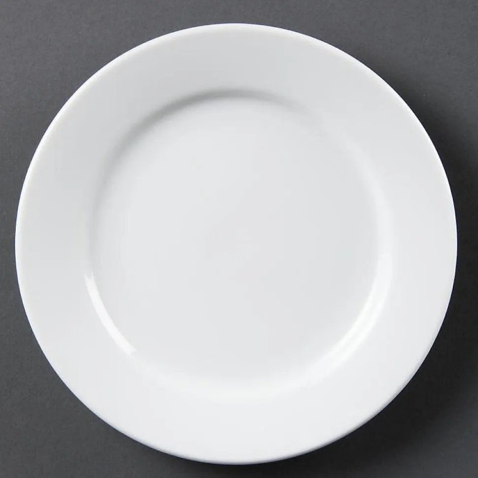Assiettes à Bord Large Blanches 165( )mm Lot de 12 Olympia