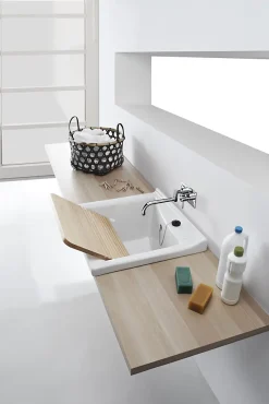 Bac à laver BLINK - 64 x 61 cm - Profondeur de la cuve : 30,2 cm - couleur : Blanc brillant