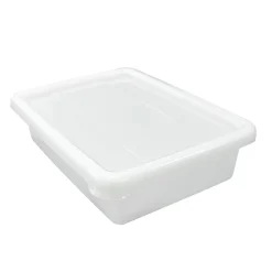 Bac alimentaire avec couvercle (1,2L - 6.3x15.7x21.3cm). Cuisines, restaurants, hôtels, magasins, boucheries, écoles, traiteurs