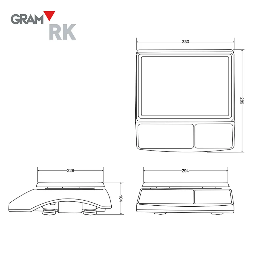 Balance de Comptage Professionnelle Autonome RK - Gram - l33- L0.1- P0.1- h10.4- ABS
