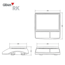 Balance de Comptage Professionnelle Autonome RK - Gram - l33- L0.1- P0.1- h10.4- ABS