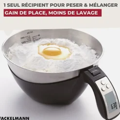 Balance de cuisine avec bol inox détachable Fackelmann